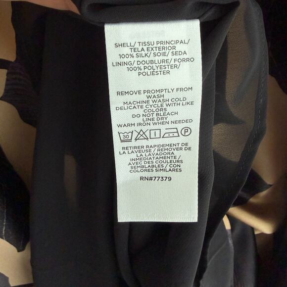 Ann Taylor Dress 4 Silk Floral Studio Collection Flutter Sleeve A line Romantic - Picture 8 of 9